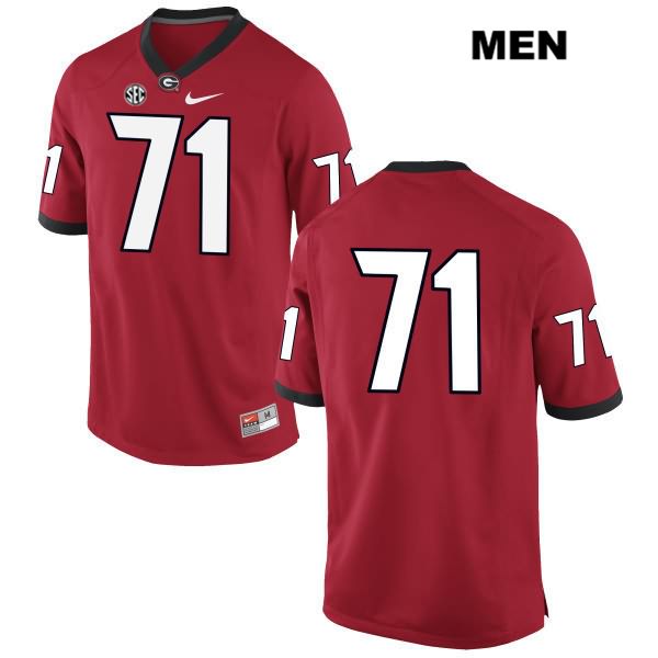 Georgia Bulldogs Men's Andrew Thomas #71 NCAA No Name Authentic Red Nike Stitched College Football Jersey PHU6456QQ